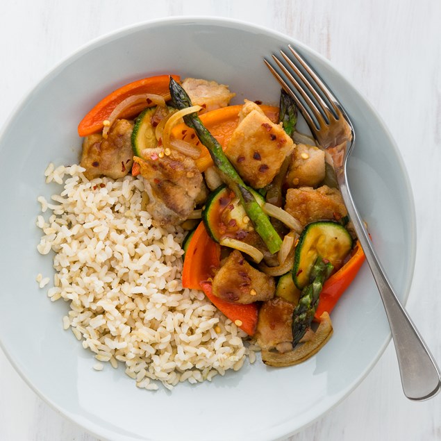 Chinese Lemon Chicken with Brown Rice