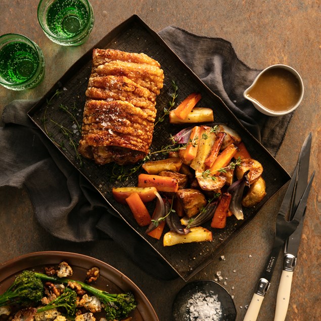 Roast Pork with Potatoes and Apples