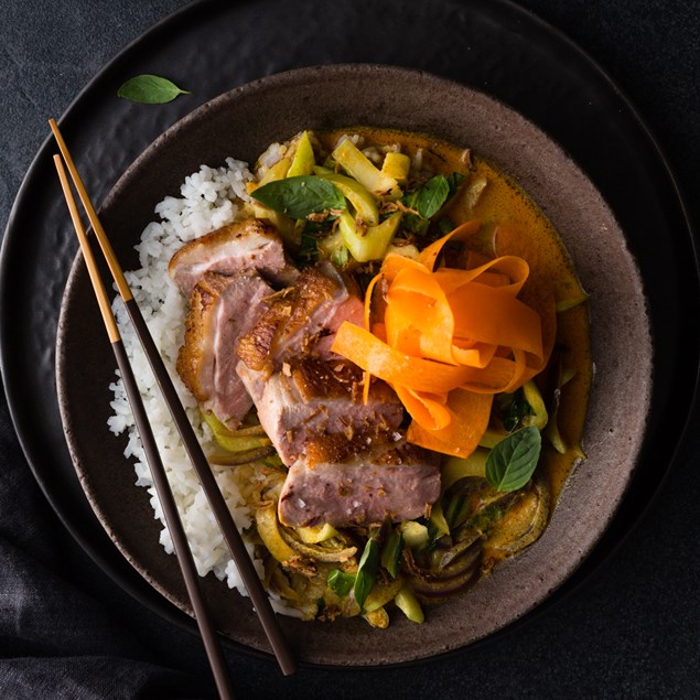 Panang Duck Curry with Baby Bok Choy