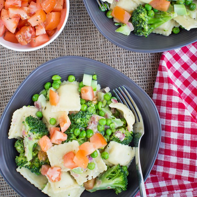 Artichoke And Ricotta Ravioli With Lemon Cream Sauce My Food Bag