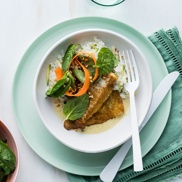 Market Fish with Lemongrass Coconut Sauce