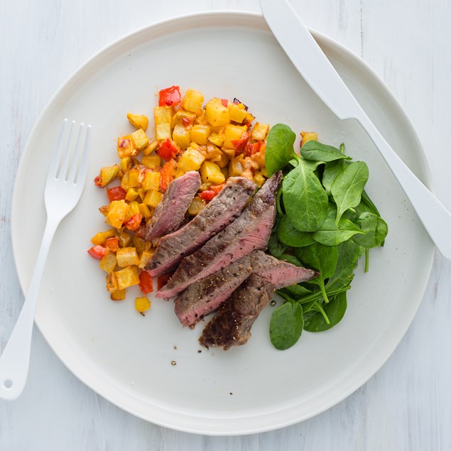 Beef Sirloin with Southwest Roasted Potato Salad 