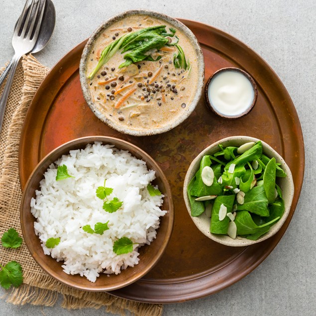 Thai Red Lentil and Coconut Curry with Jasmine Rice