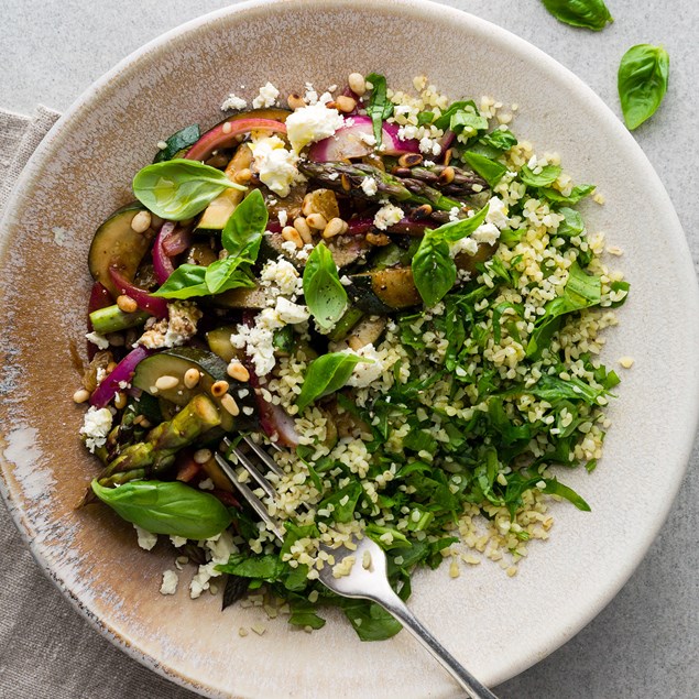 Courgette Agrodolce with Pine Nuts and Bulgur - My Food Bag