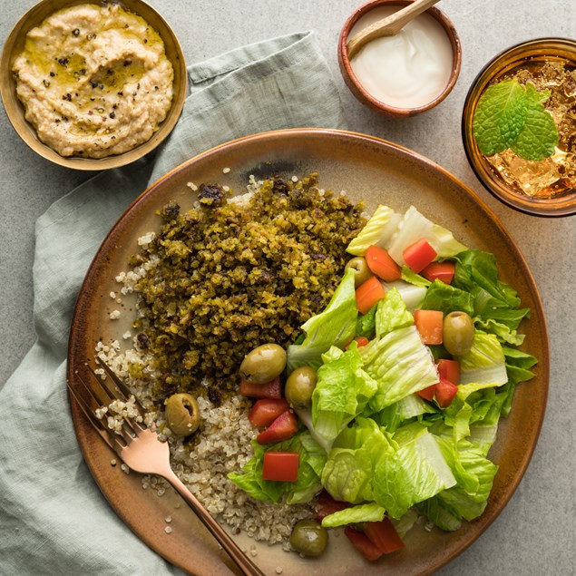 Greek Falafel Mezze Plates with Hummus, Quinoa & Olives - My Food Bag