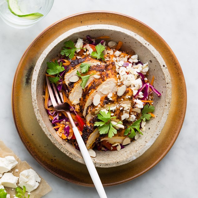 Moroccan Chicken Bowl with Super Grain Tabbouleh