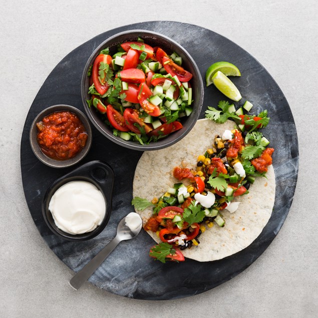 Black Bean Tacos with Chipotle Relish