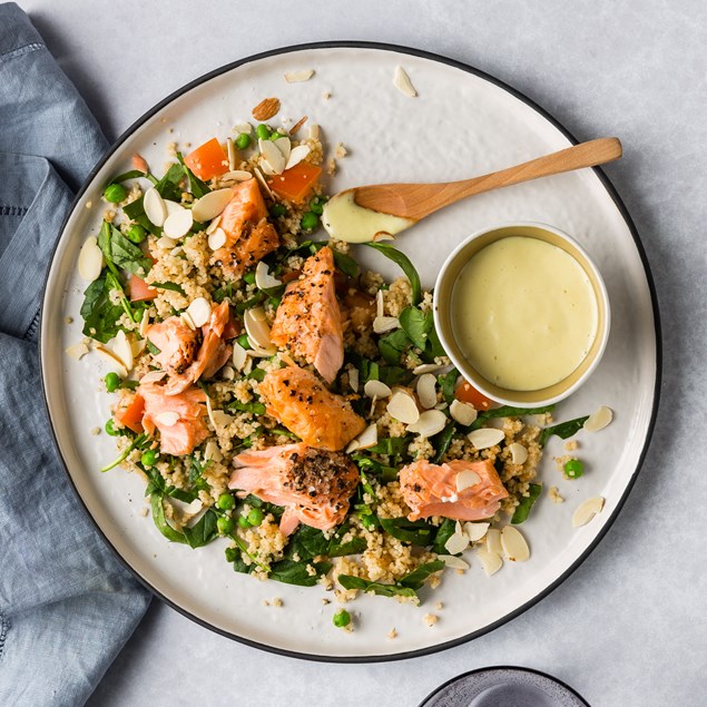 Smoked Salmon & Spanish Couscous with Saffron Yoghurt