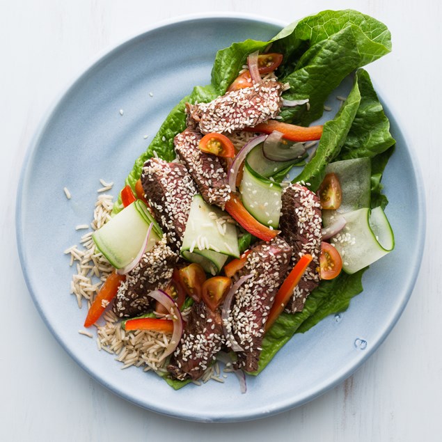 Warm Thai Beef Salad with Brown Rice