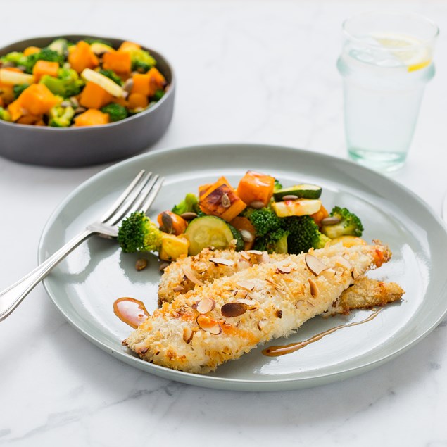 Almond-Crusted Fish with Butternut Pumpkin Salad - My Food Bag