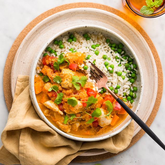 Burmese Chicken Curry with Brown Rice