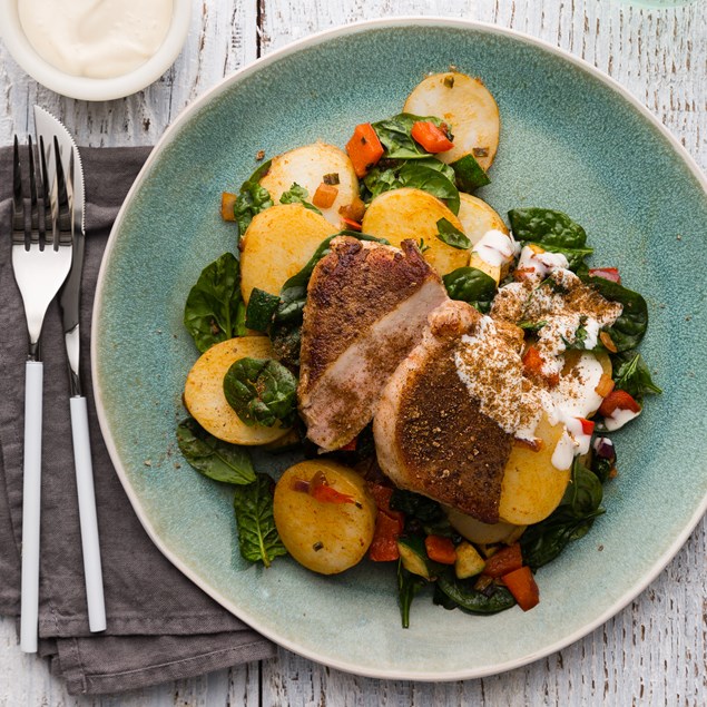 Pork Scotch with Smoked Salt and Potato Salad - My Food Bag