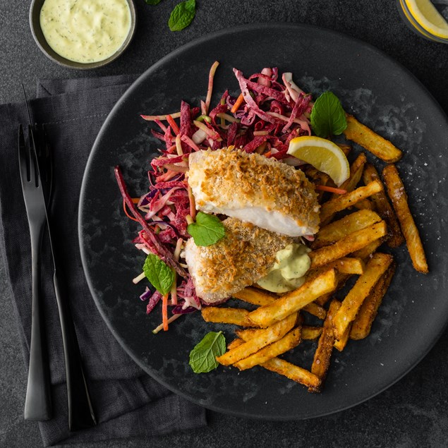 Amaranth Crusted Fish with Tartare Hollandaise