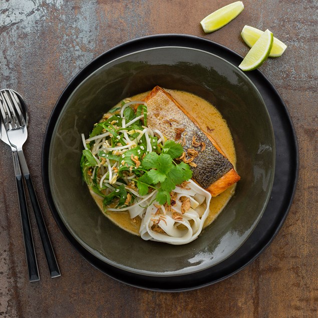 Salmon Laksa with Coriander and Lime