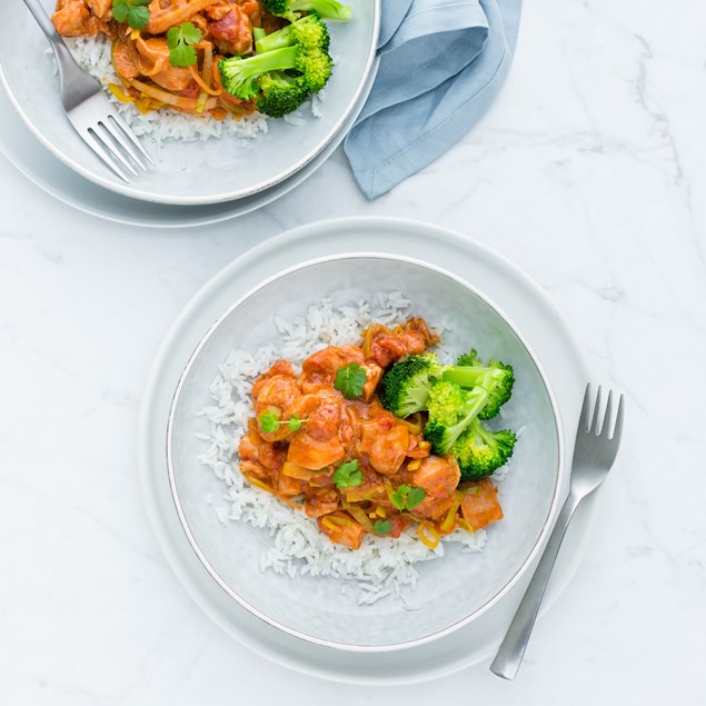 Butter Chicken and Pumpkin Curry with Basmati Rice