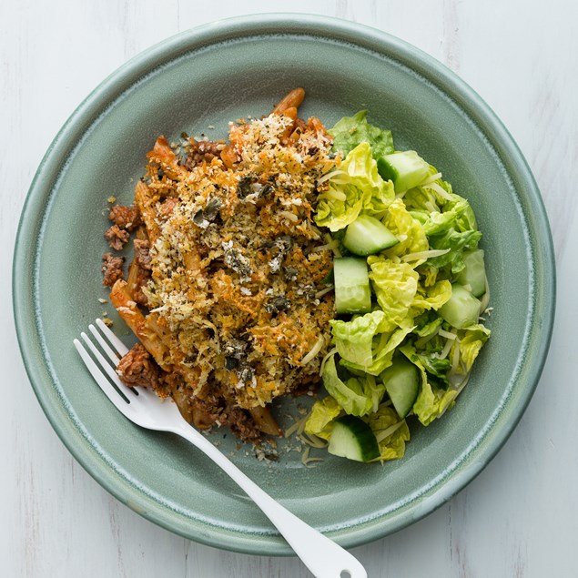 Lamb Pasta Bake with Caper Crumb My Food Bag