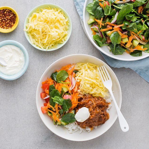 Mexican Pulled Beef Salad Bowl
