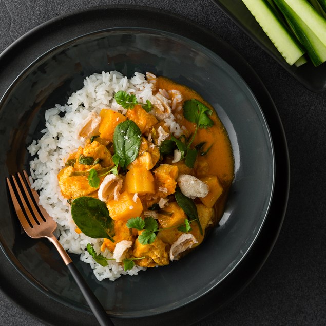 Thai Red Chicken and Pineapple Curry with Lychee 