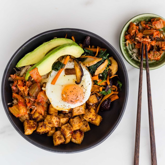 Tofu and Exotic Mushroom Bibimbap