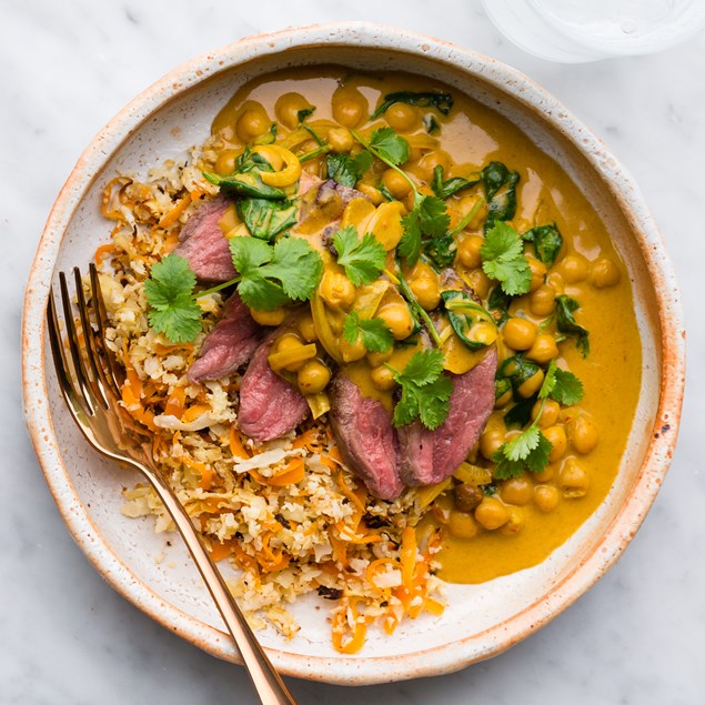 Thai Beef with Yellow Curry and Cauli Rice