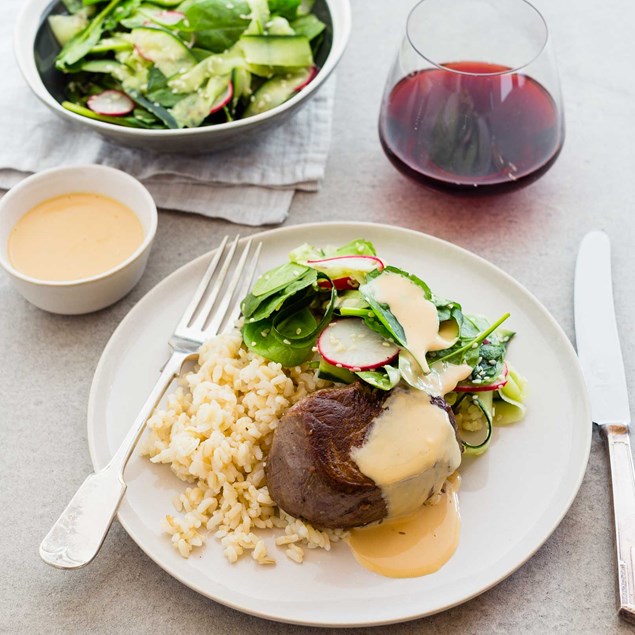 Pan Seared Beef with Sesame Salad