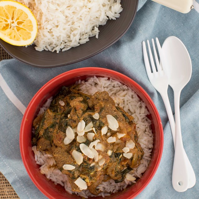 Lamb Saagwala with Basmati Rice, Yoghurt and Almonds - My ...