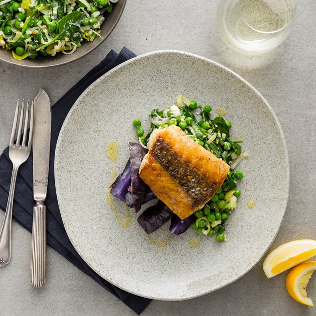 Crispy-Skinned Fish with Waiporoporo Potatoes and Pea Sauté - My Food Bag