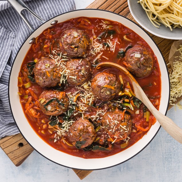 Beef and Rosemary Meatballs with Spaghetti - My Food Bag