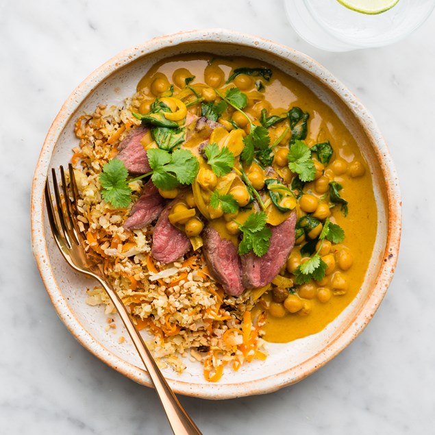 Thai Beef with Yellow Curry and Cauli Rice