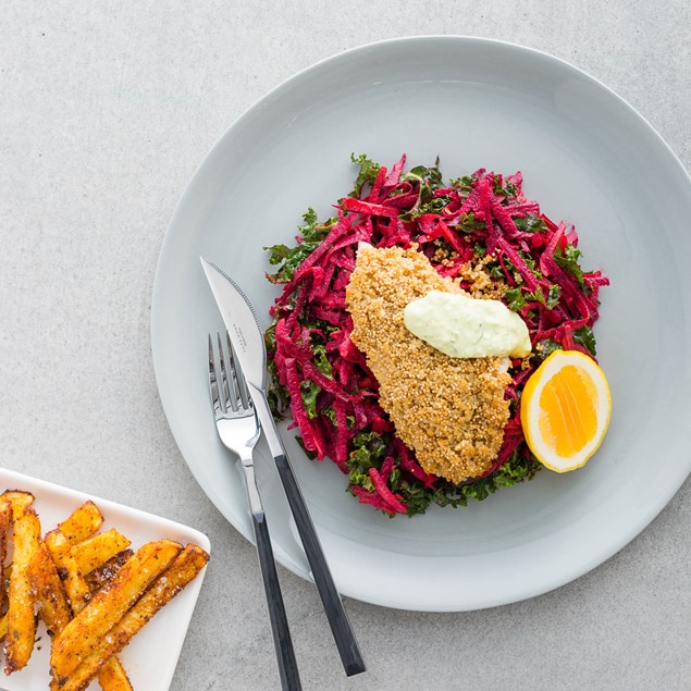 Amaranth-Crusted Fish with Tartare Hollandaise