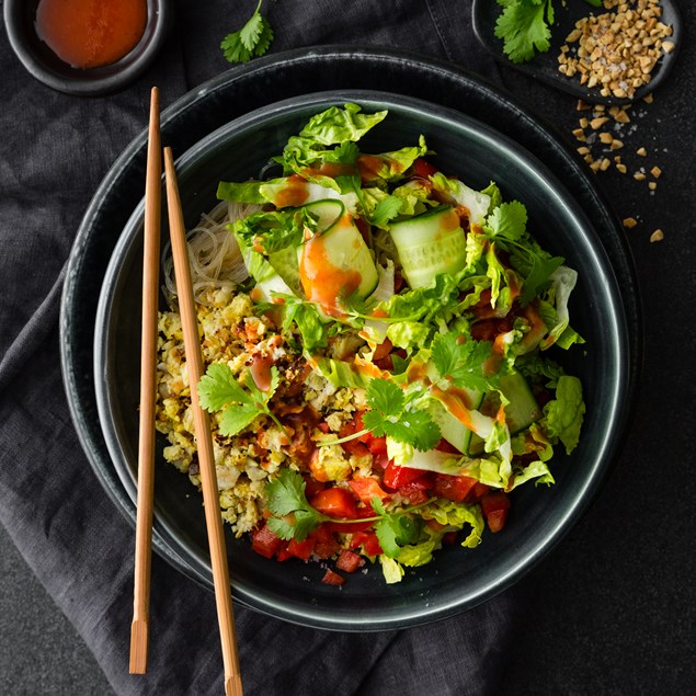 Lemongrass Makrut Duck Larb with Vermicelli