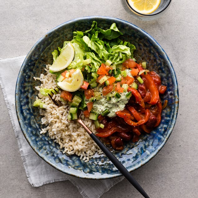 Mexican Rice Bowls with Avocado Sour Cream - My Food Bag