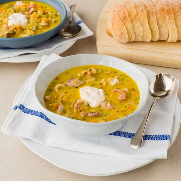 Creamy Chicken, Bacon And Lentil Soup With Ciabatta - My Food Bag