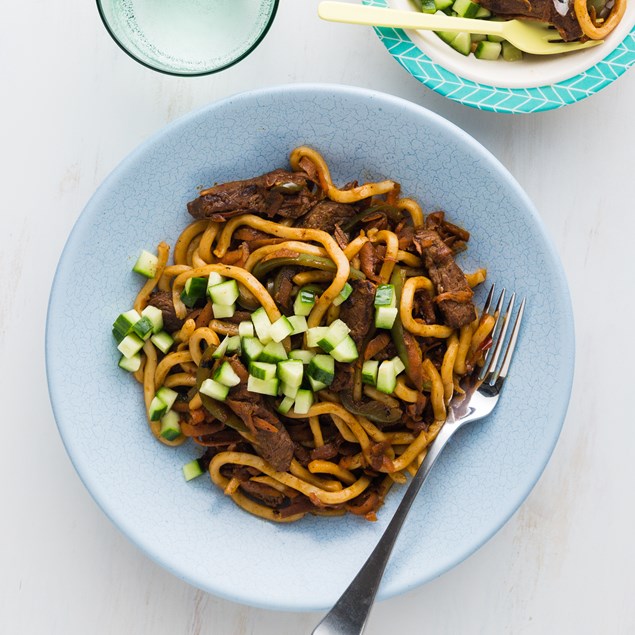 Honey Soy Beef and Noodle Stir-Fry