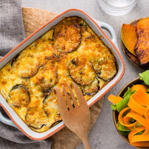 Eggplant Ricotta and Parmesan Bake with Rocket Salad - My Food Bag