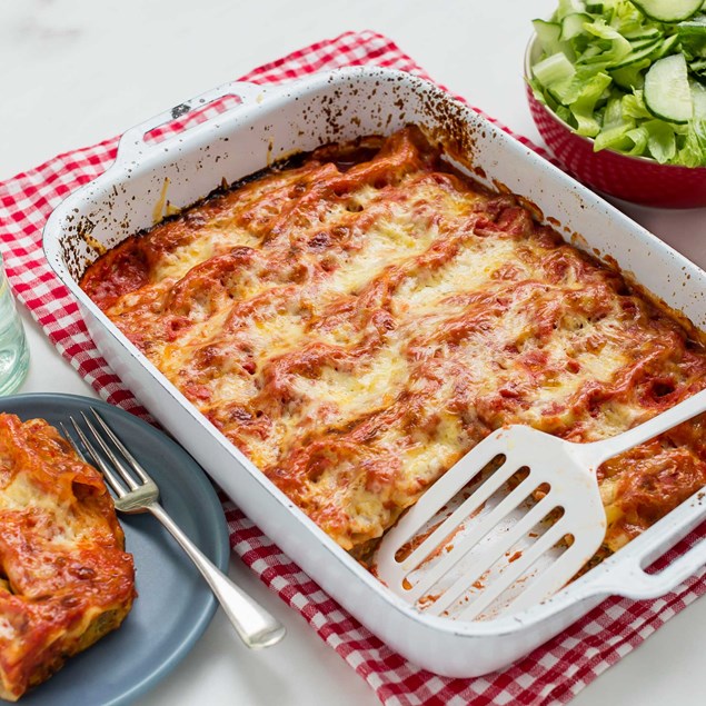 Turkey Cannelloni With Salad