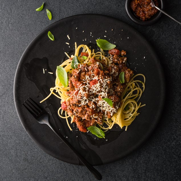 Sage & Wagyu Beef Bolognese with Sicilian Pesto & Fresh Spaghetti