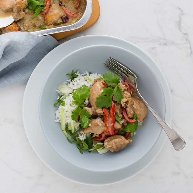 Thai Chicken Curry with Bok Choy Rice
