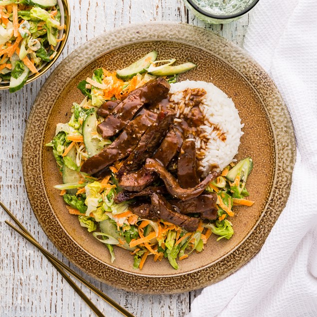 Teriyaki Beef with Rice & Sesame Salad