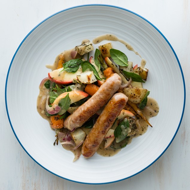 Pork Sausages with Roast Apples and Gravy My Food Bag