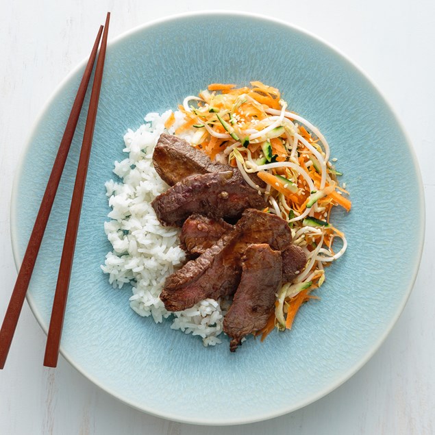 Teriyaki Beef with Rice and Sesame Veggies