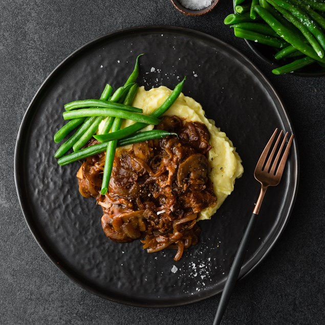 Mushroom and Beef Brisket Ragù with Creamy Brie Mash