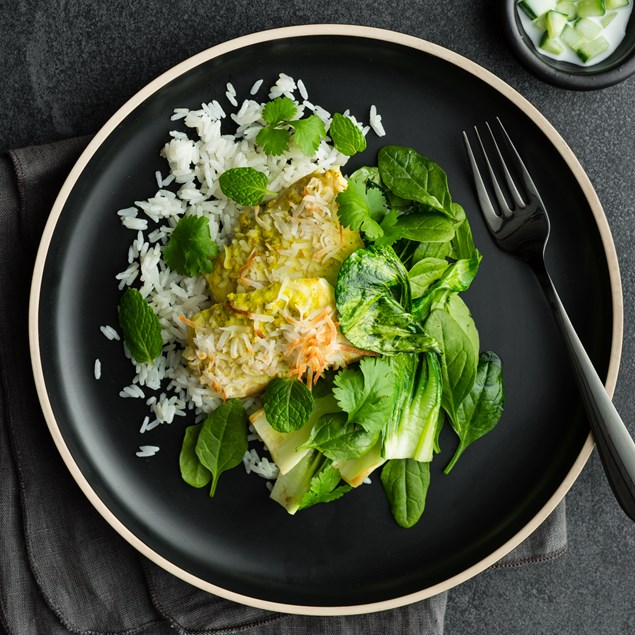 Lemongrass and Coconut Curry Roasted Fish
