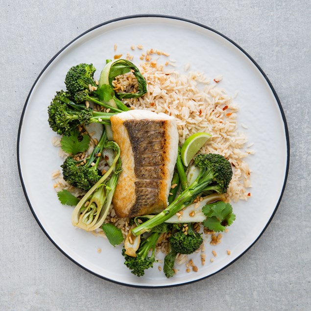 Fish with Asian Greens and Master Stock