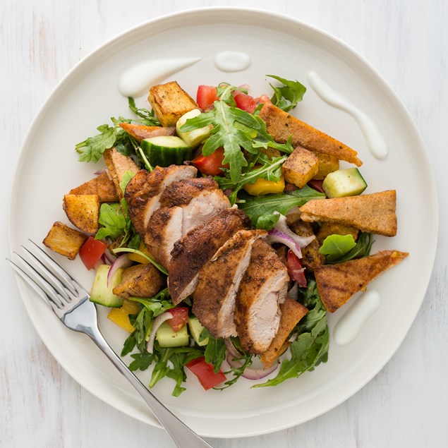 Middle Eastern Chicken Fattoush with Roasties