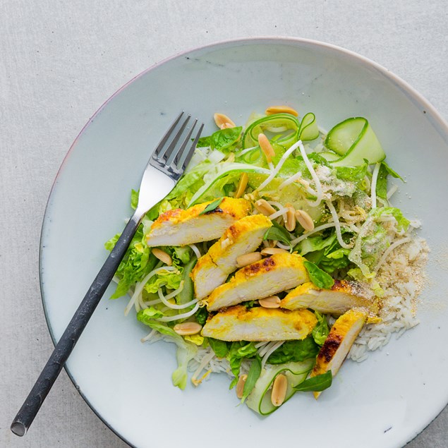 Thai Chicken with Coconut Rice and Lime Salad