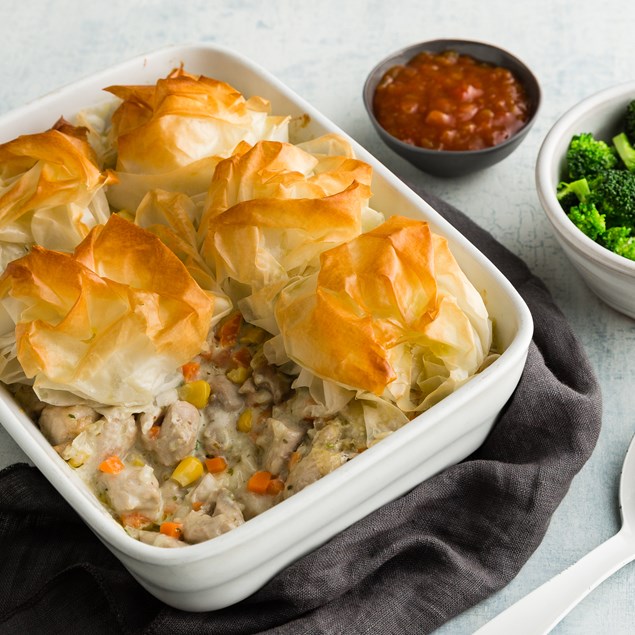 Chicken and Corn Filo Pie