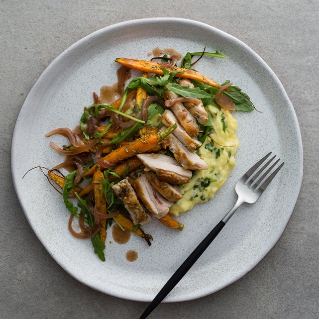 Rosemary Chicken & Carrots with Creamy Potato Purée