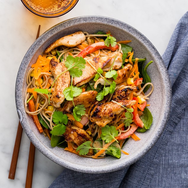 Chicken Soba Noodle Salad With Sesame Seed Dressing My Food Bag