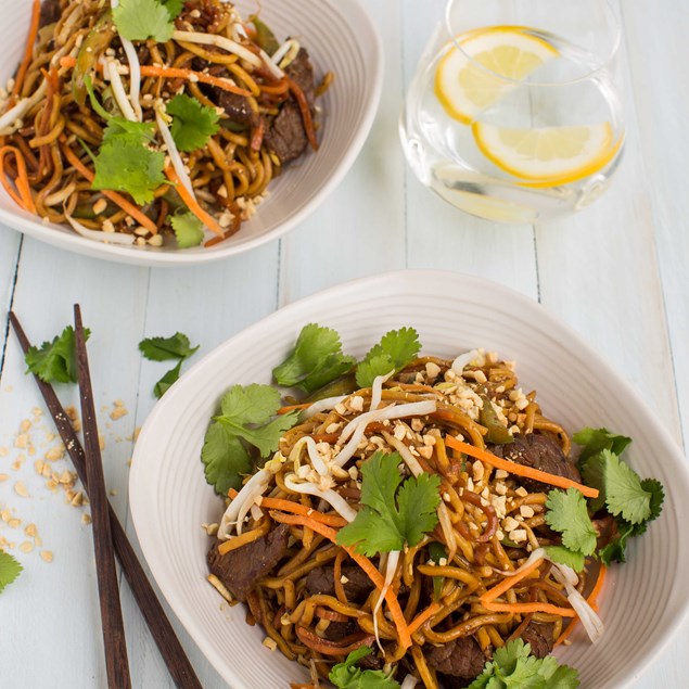 Honey-Stung Beef and Vege Noodle Stir-Fry